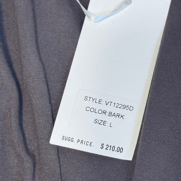 New VERTIGO PARIS Brown Sleeveless Dress Beaded Straps Knot Front Jersey Sz L - Picture 8 of 15